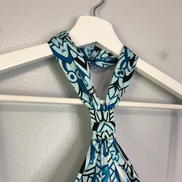 White House Black Market Halter Top Blue Size 6 - Picture 5 of 14